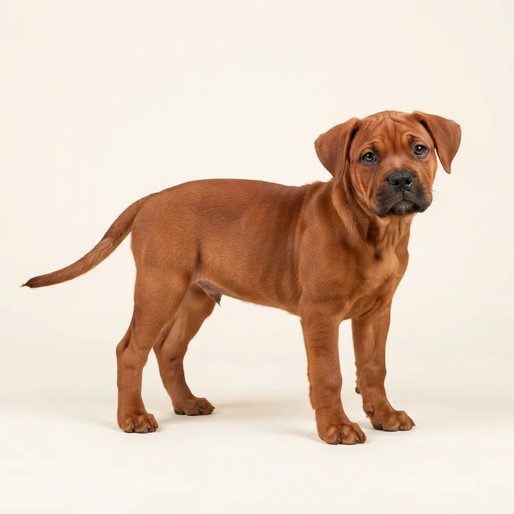 American Bulldog in Rot — Fellfarbe und Aussehen