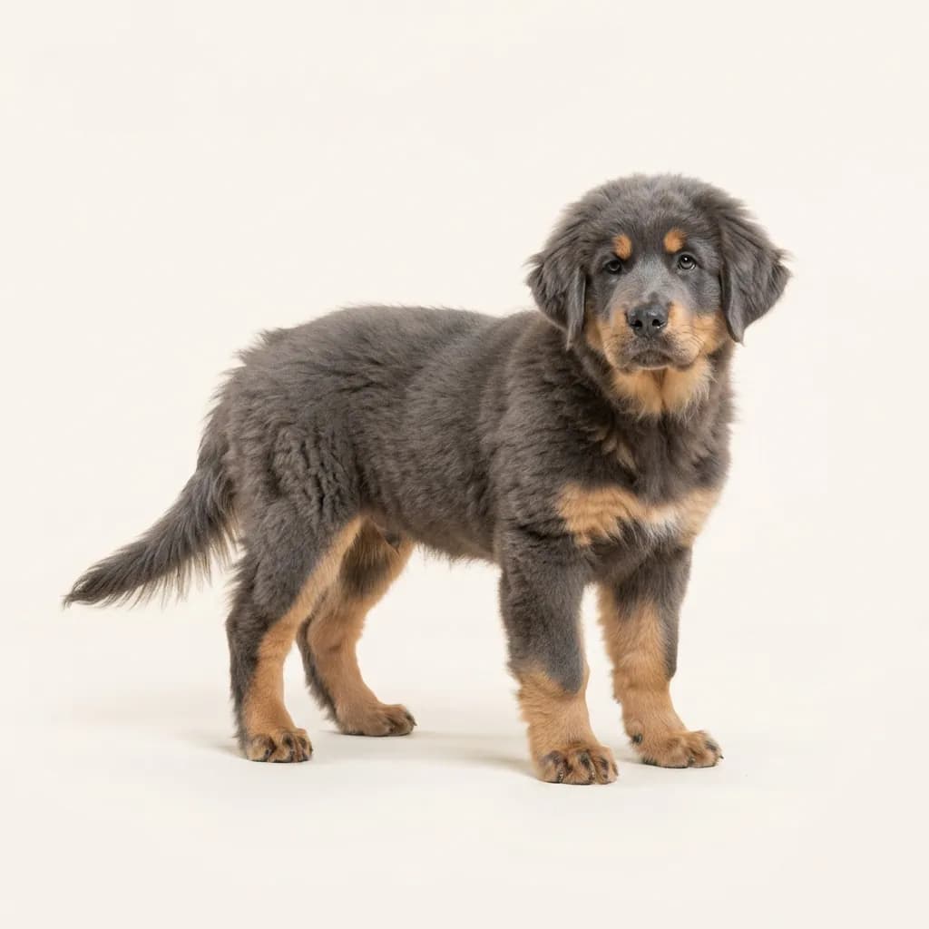 Tibet Mastiff in Blau mit Loh — Fellfarbe und Aussehen