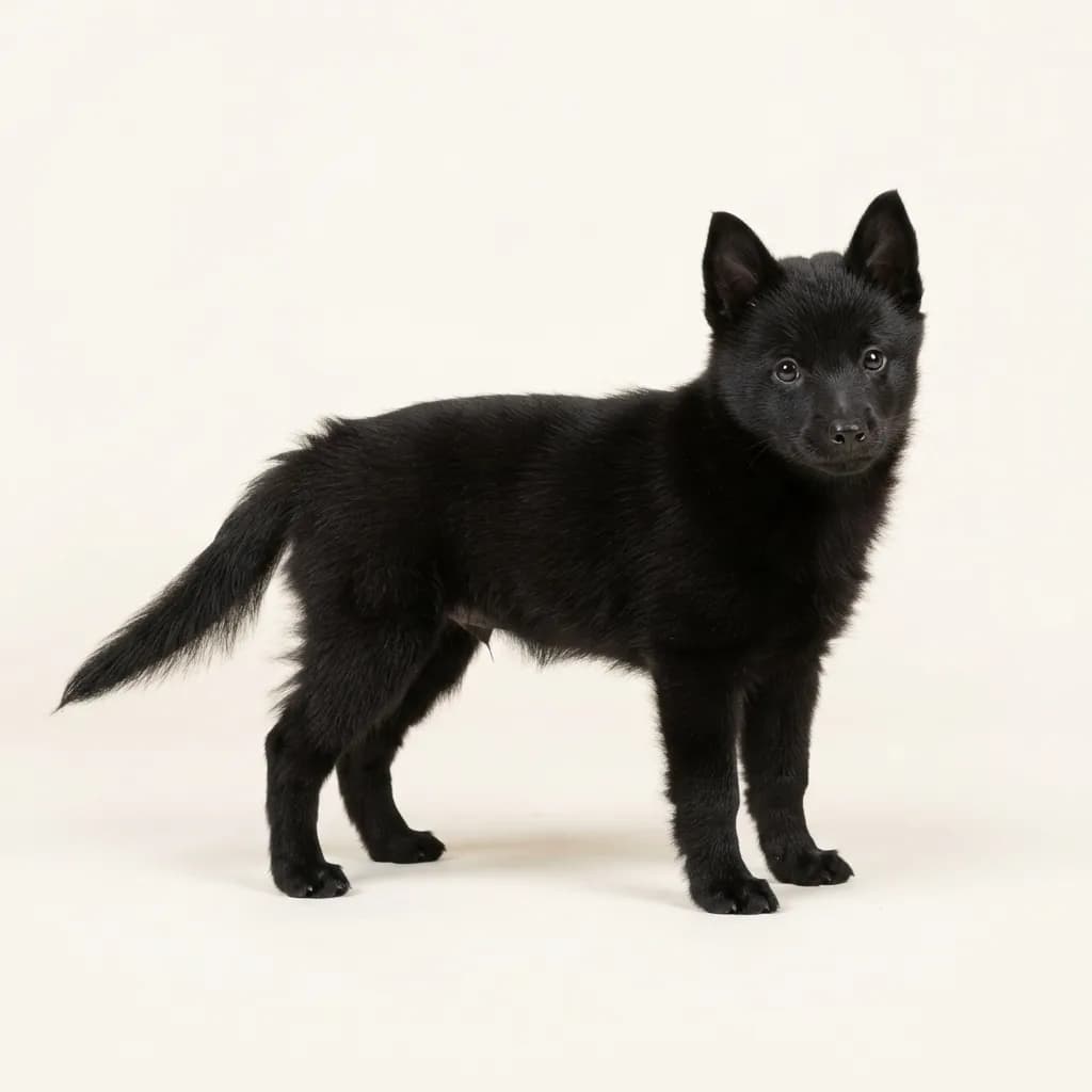 Schipperke in Schwarz — Fellfarbe und Aussehen
