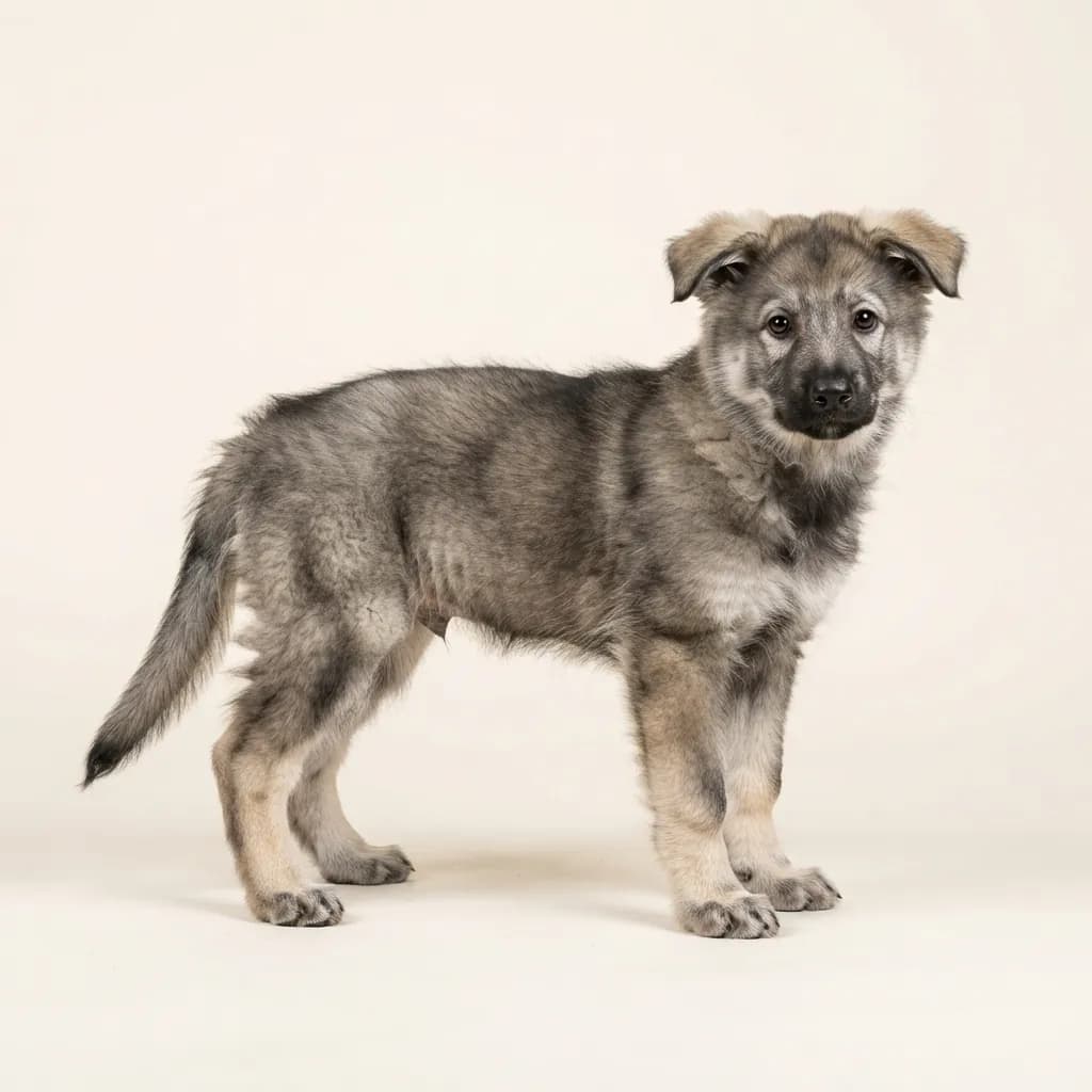 Germanischer Bärenhund in Wolfsgrau — Fellfarbe und Aussehen
