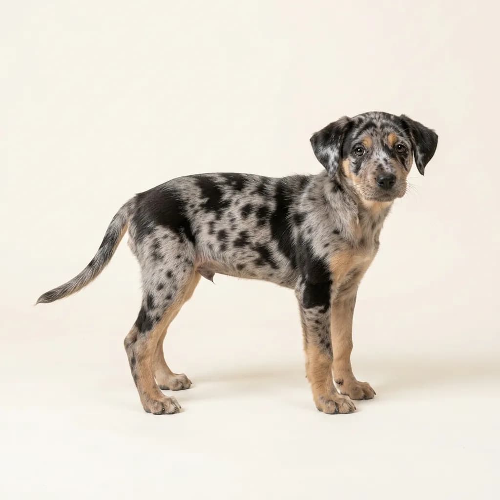 Mountain Cur in Merle (Tiger) — Fellfarbe und Aussehen