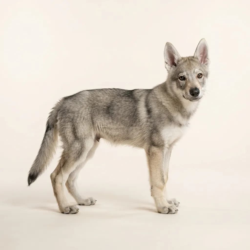 Tschechoslowakischer Wolfhund in Grau — Fellfarbe und Aussehen