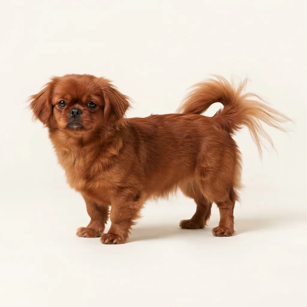 Pekingese in Rot — Fellfarbe und Aussehen