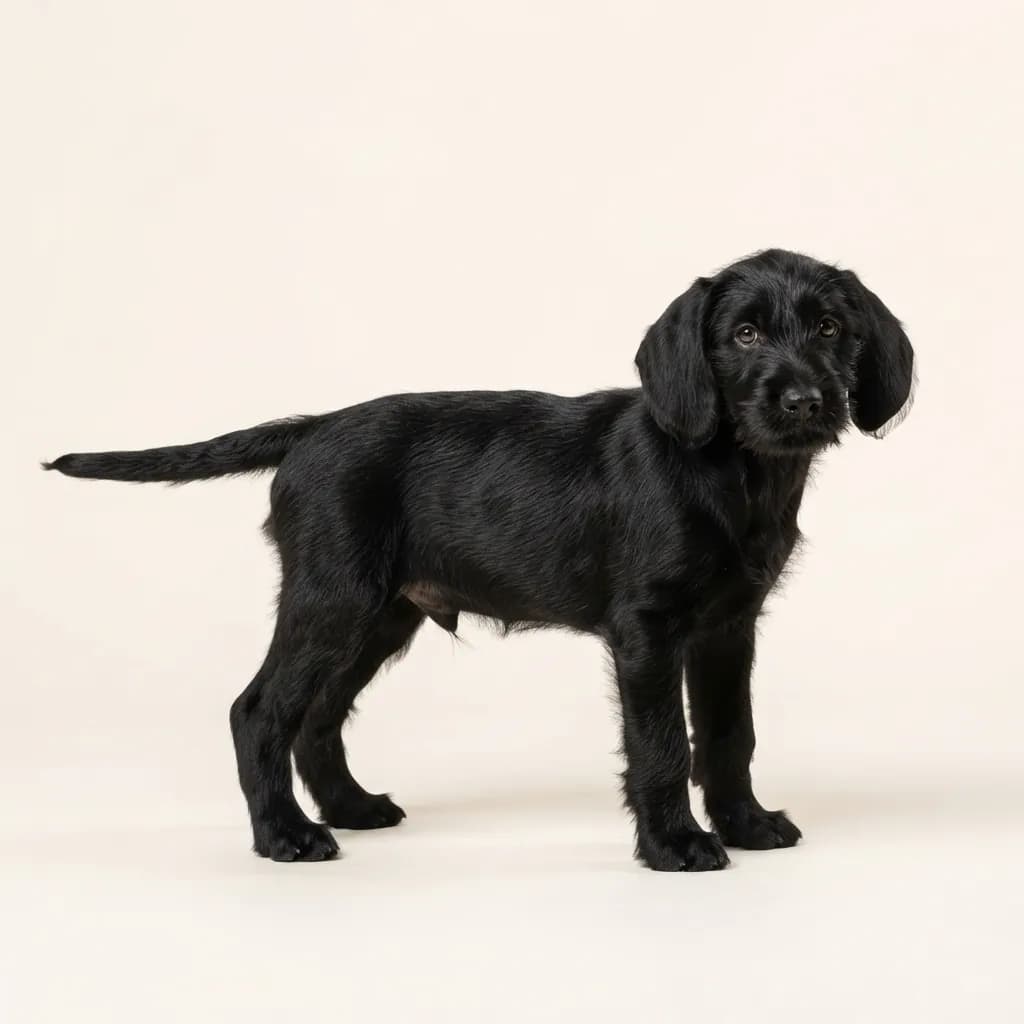 Briquet Griffon Vendéen in Schwarz — Fellfarbe und Aussehen