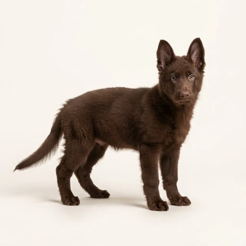 Deutscher Schäferhund in Leberbraun — Fellfarbe und Aussehen