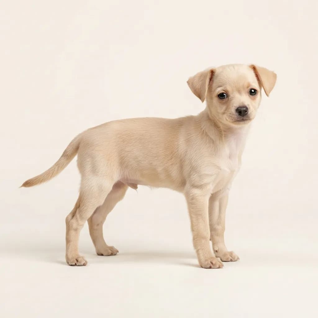 Russkiy Toy (Kurzhaar) in Creme — Fellfarbe und Aussehen