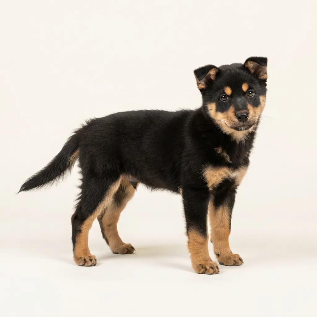 Jindo in Schwarz mit Loh — Fellfarbe und Aussehen