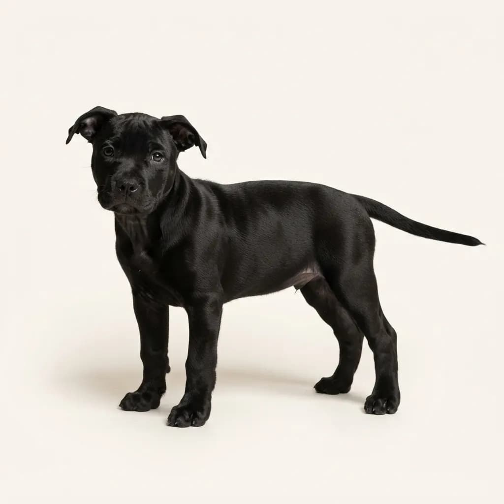 American Staffordshire Terrier in Schwarz — Fellfarbe und Aussehen