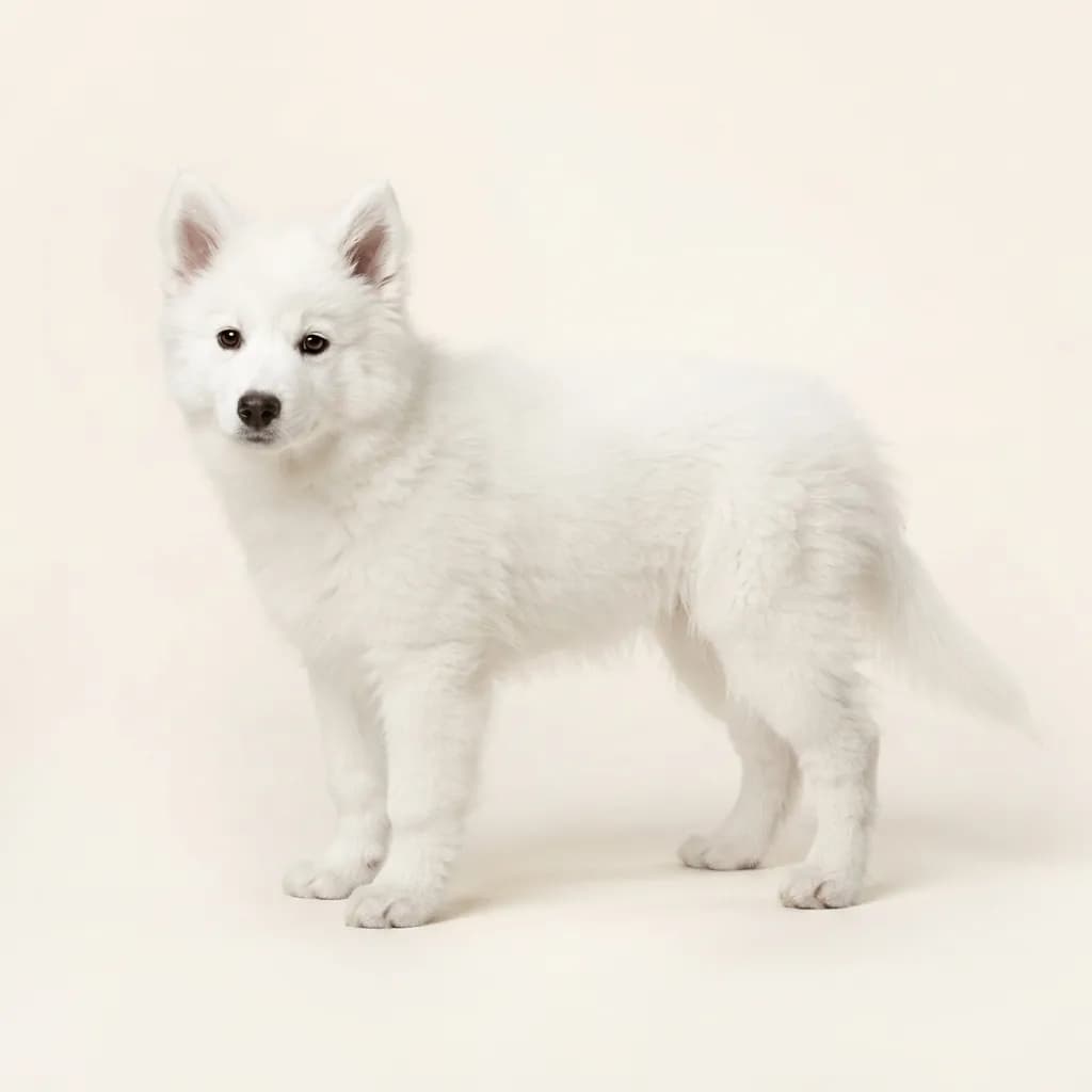 Canadian Eskimo Dog in Weiß — Fellfarbe und Aussehen