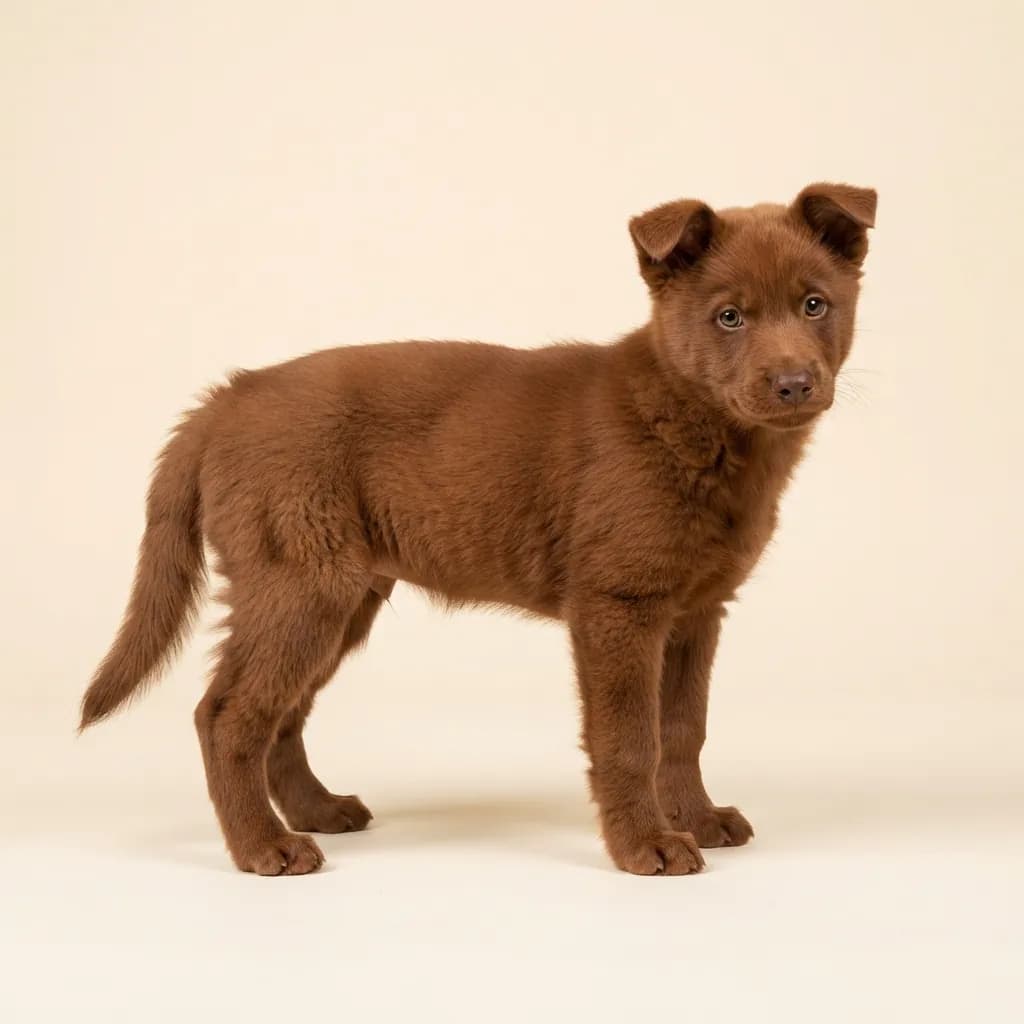 Alaskan Husky in Rot — Fellfarbe und Aussehen