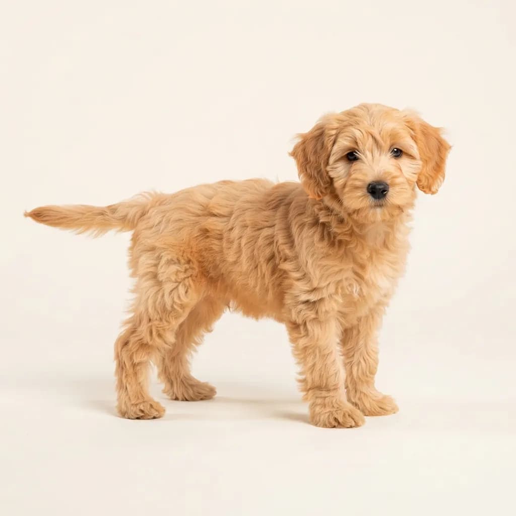 Schnoodle (Schnauzer x Pudel) in Apricot — Fellfarbe und Aussehen