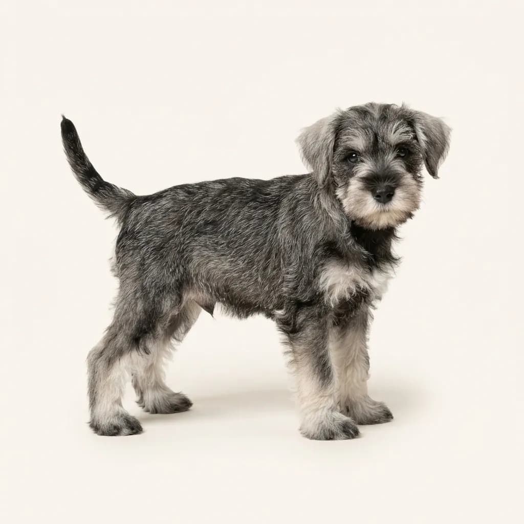 Schnoodle (Schnauzer x Pudel) in Pfeffer-Salz — Fellfarbe und Aussehen