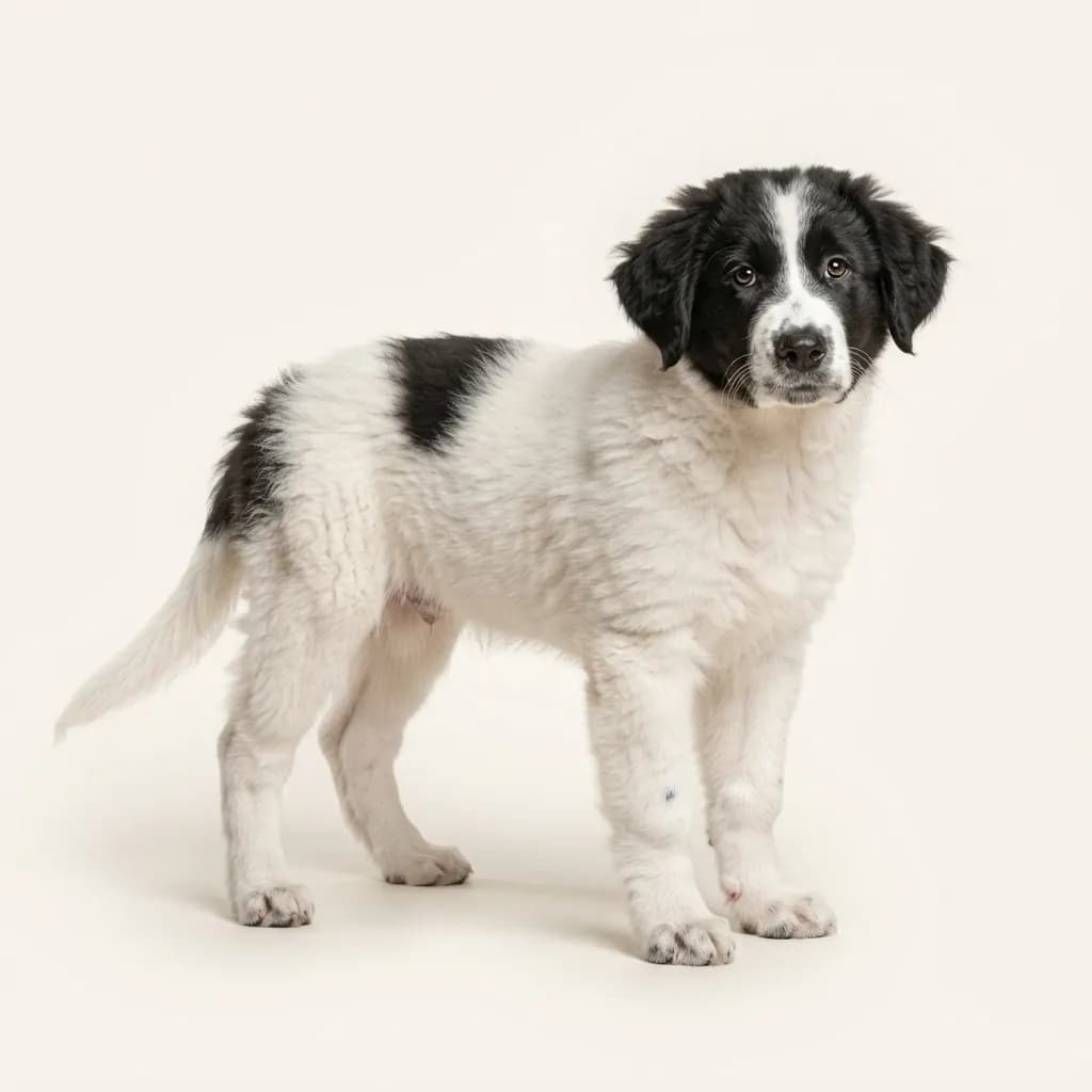 Transmontano-Hirtenhund (Cão de Gado Transmontano) in Gescheckt — Fellfarbe und Aussehen