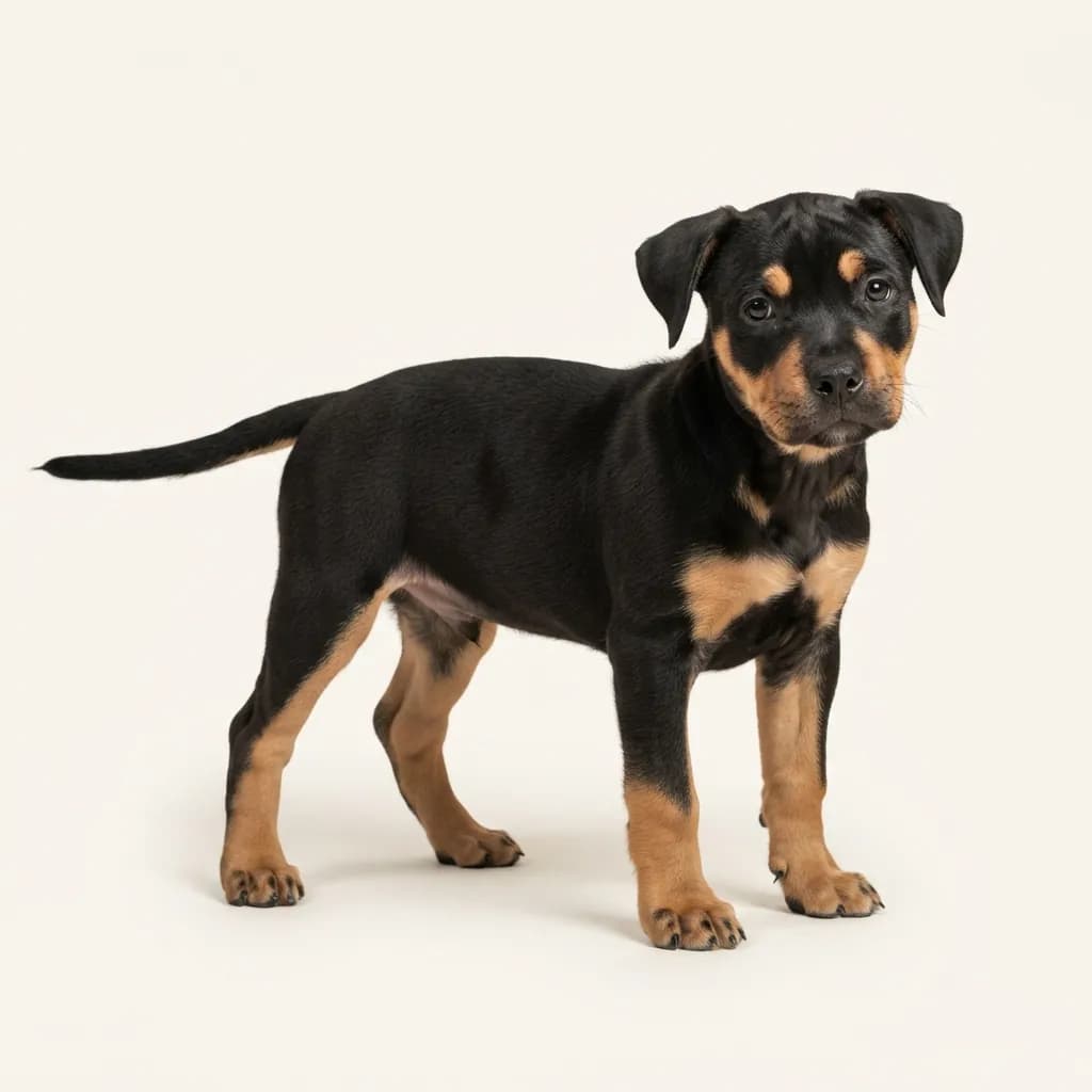 American Staffordshire Terrier in Schwarz mit Loh — Fellfarbe und Aussehen