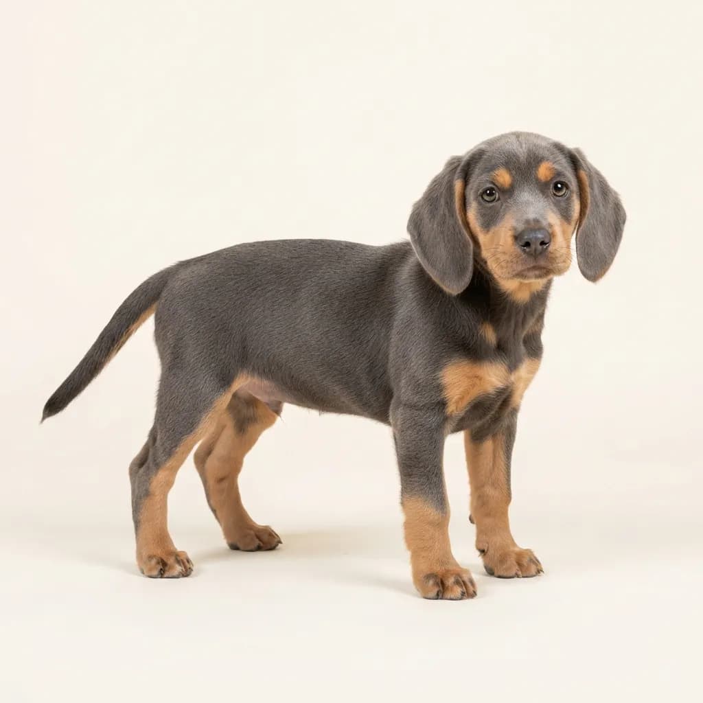 Beagle in Blau mit Loh — Fellfarbe und Aussehen