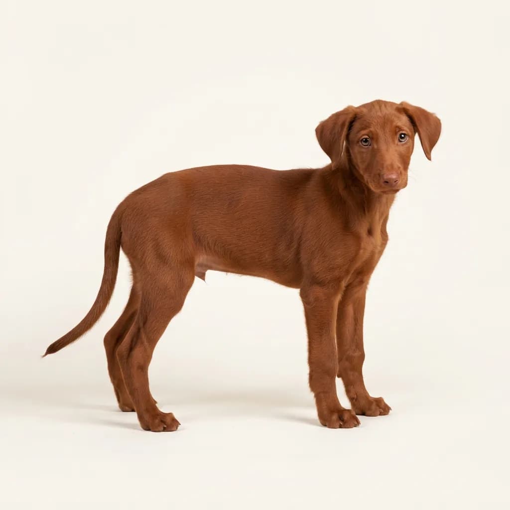Galgo Espanol in Rot — Fellfarbe und Aussehen