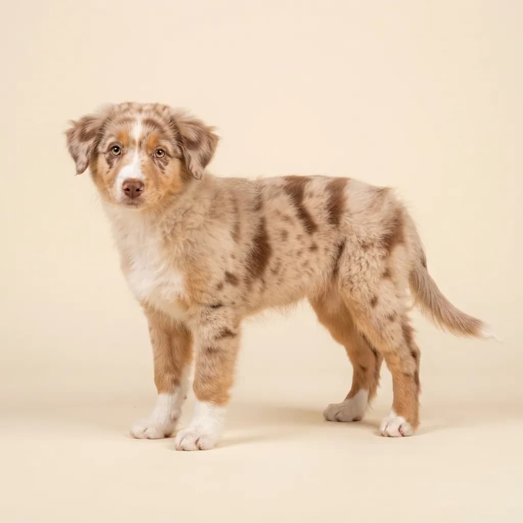 Alpenhütehund in Red Merle — Fellfarbe und Aussehen