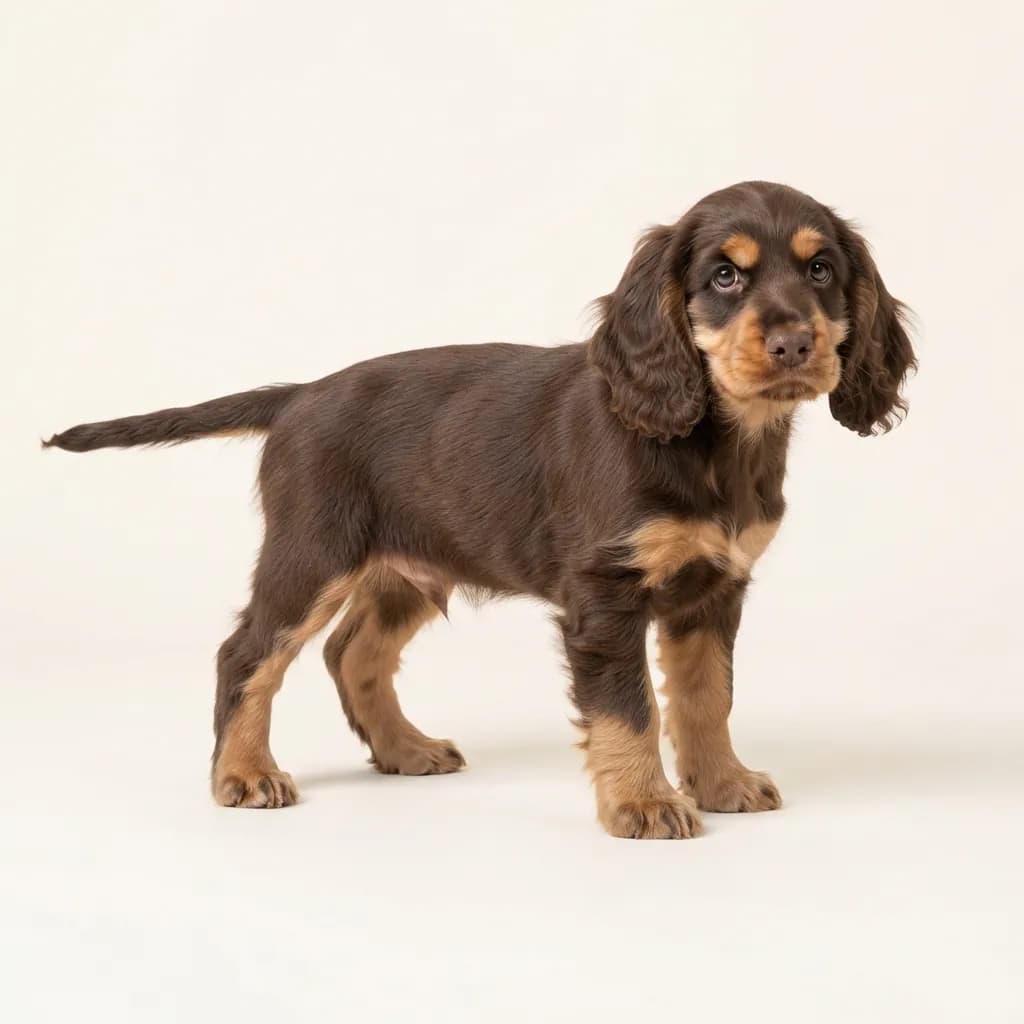 English Cocker Spaniel in Braun mit Loh — Fellfarbe und Aussehen