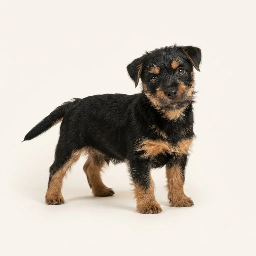 Norwich Terrier in Schwarz mit Loh — Fellfarbe und Aussehen