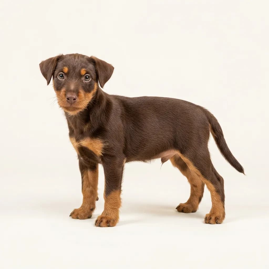 Deutscher Jagdterrier in Braun mit Loh — Fellfarbe und Aussehen