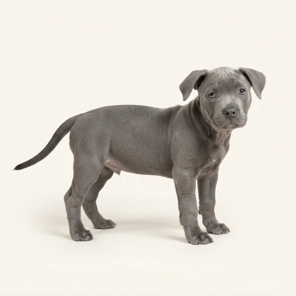 American Bully in Blau — Fellfarbe und Aussehen
