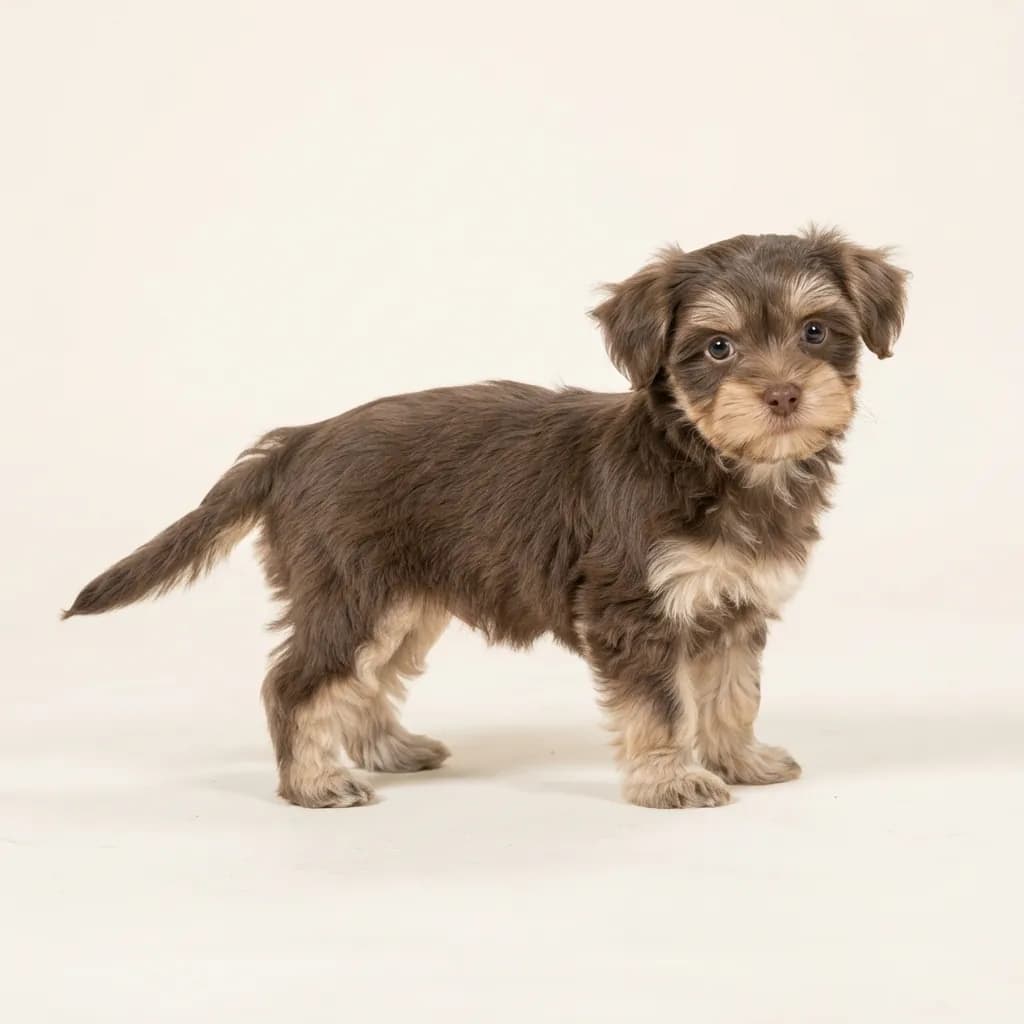 Morkie in Zweifarbig — Fellfarbe und Aussehen