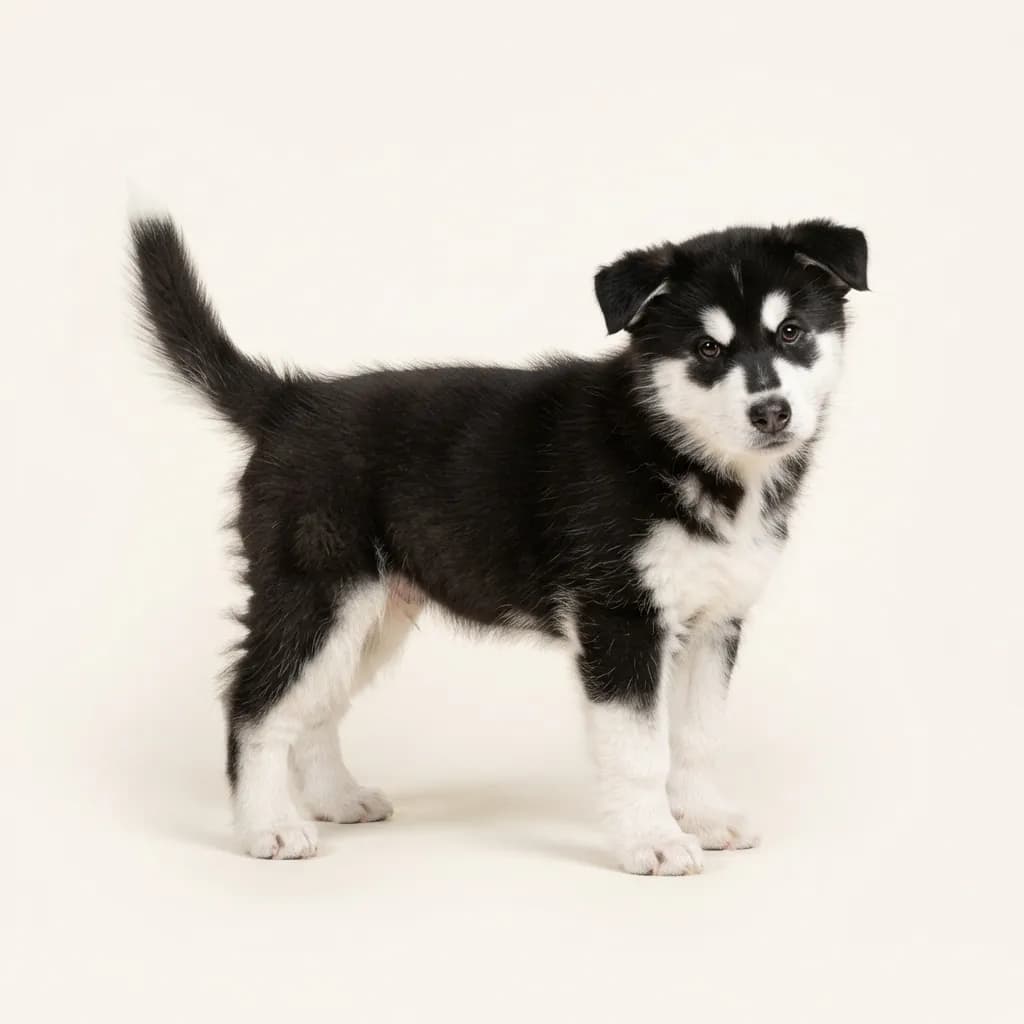 Alaskan Malamute in Schwarz-Weiß — Fellfarbe und Aussehen