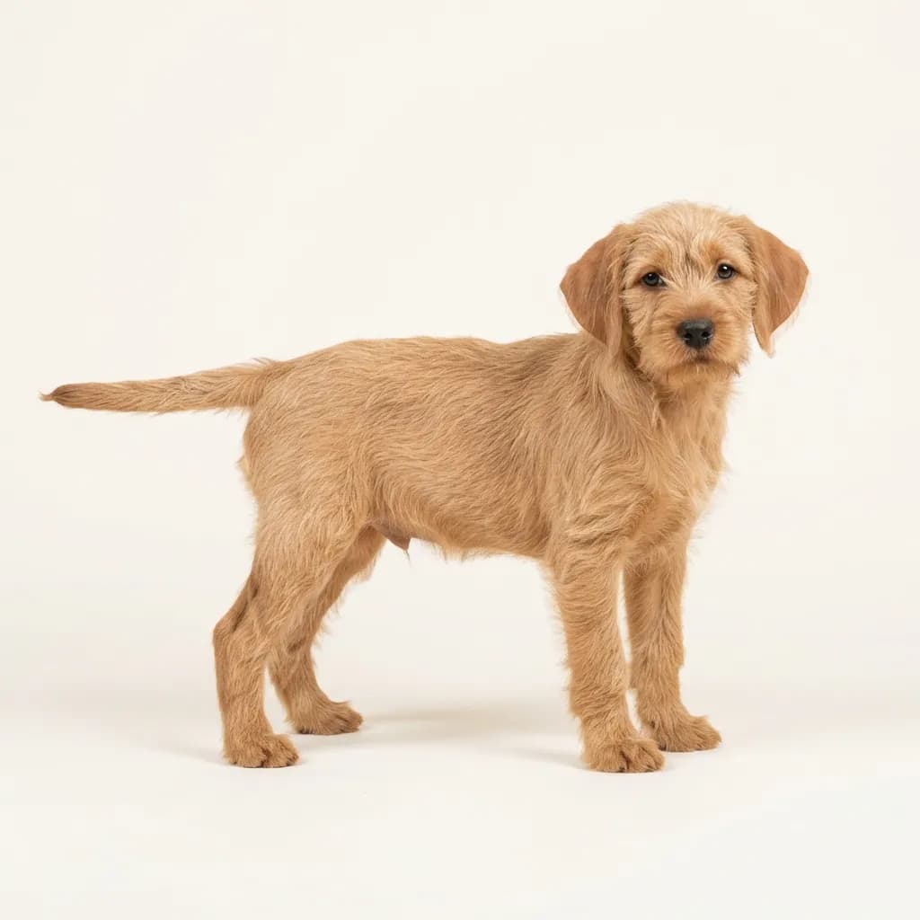 Griffon fauve de Bretagne in Weizenfarben — Fellfarbe und Aussehen