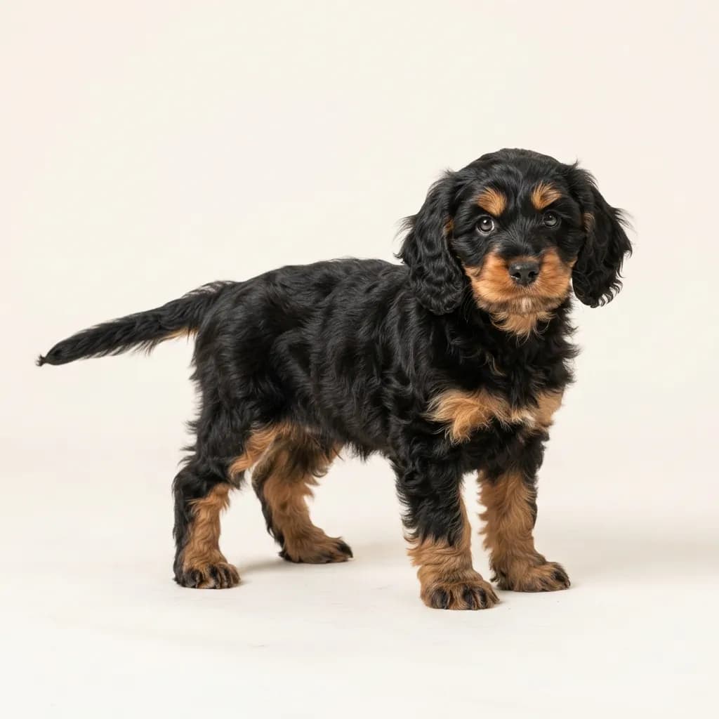 Cockapoo in Schwarz mit Loh — Fellfarbe und Aussehen
