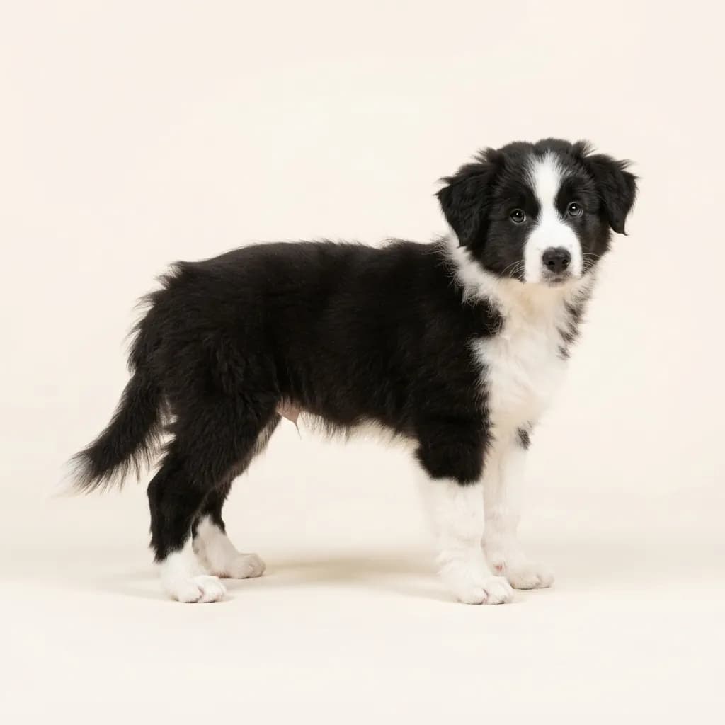 Australian Shepherd in Schwarz-Weiß — Fellfarbe und Aussehen