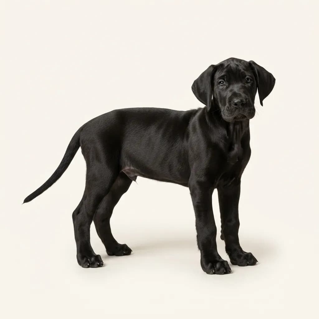 Deutsche Dogge in Schwarz — Fellfarbe und Aussehen