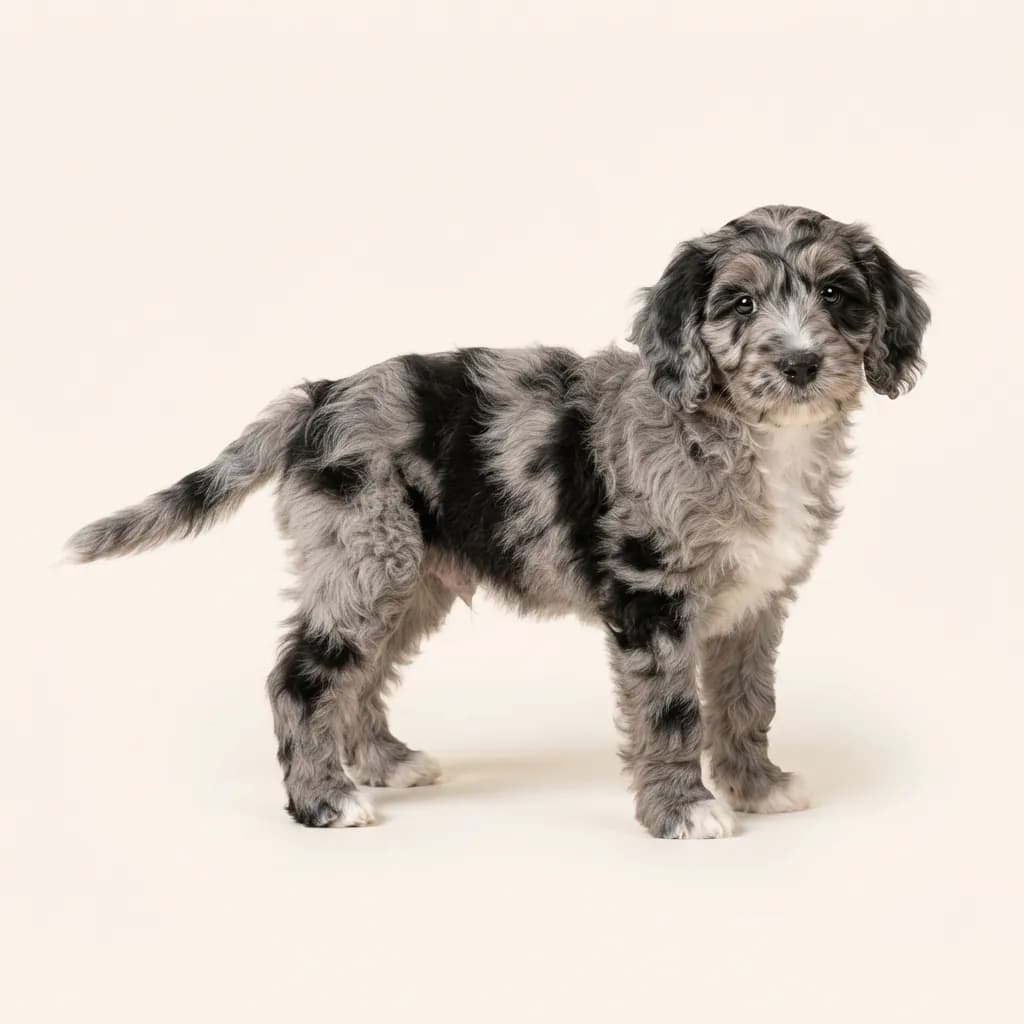 Cockapoo in Merle (Tiger) — Fellfarbe und Aussehen