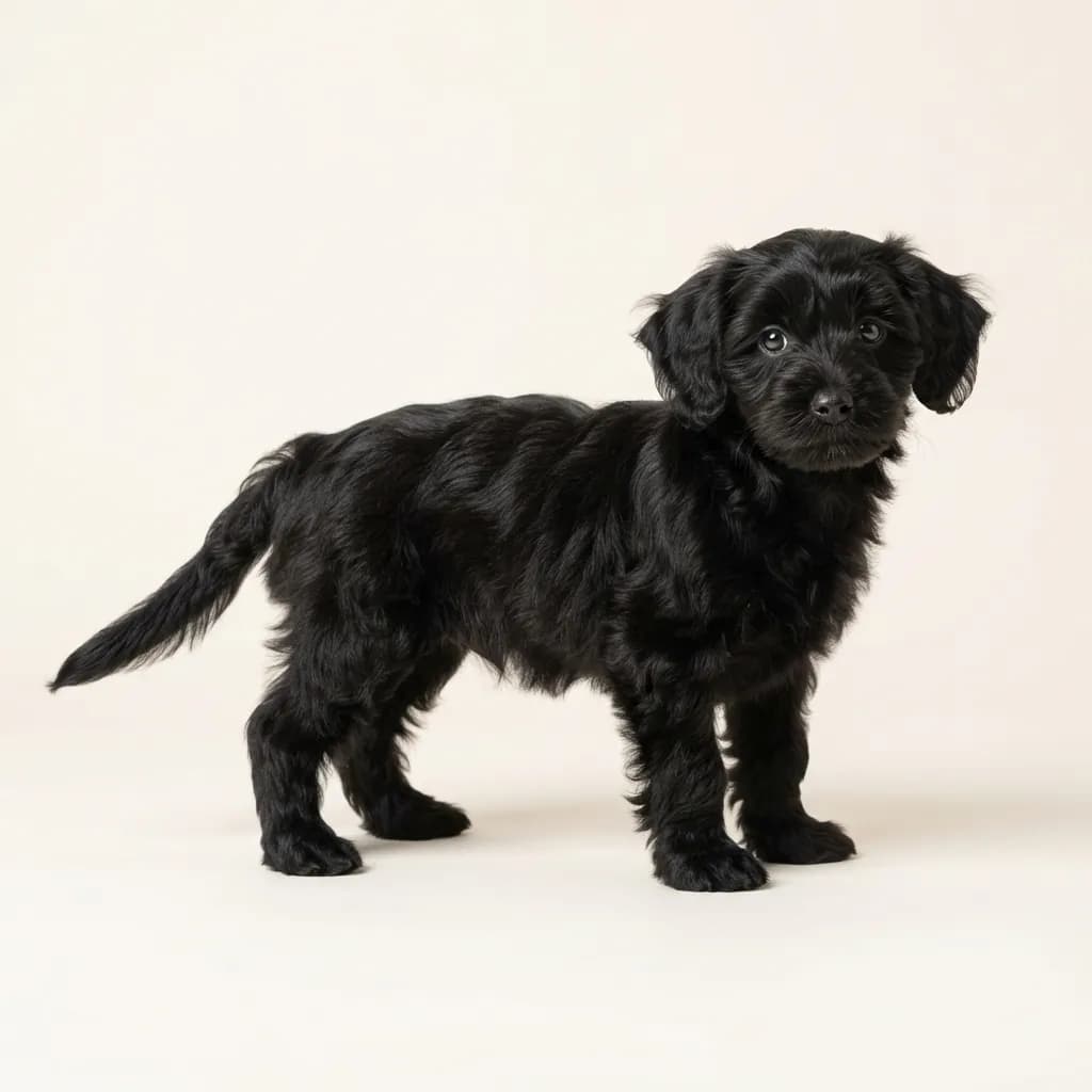 Yorkiepoo (Yorkshire Terrier x Pudel) in Schwarz — Fellfarbe und Aussehen