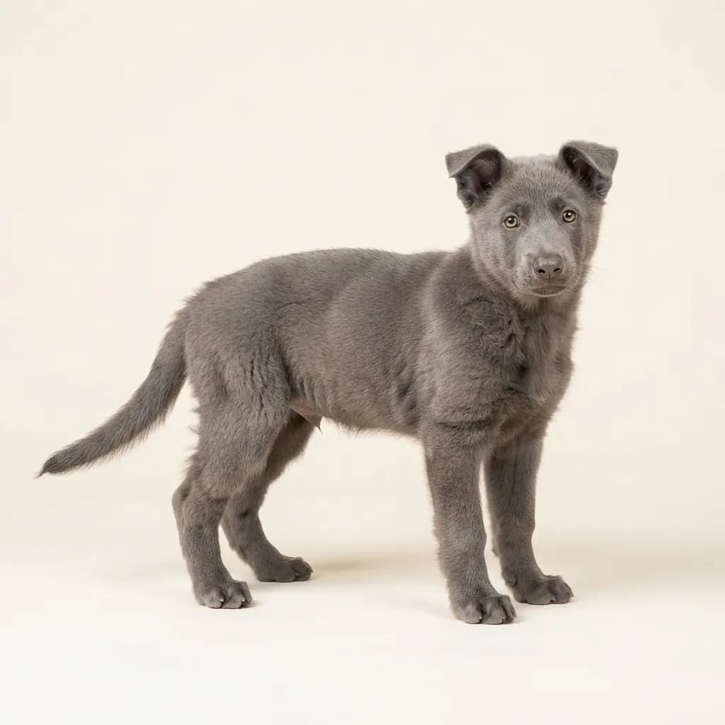 Deutscher Schäferhund in Blau — Fellfarbe und Aussehen