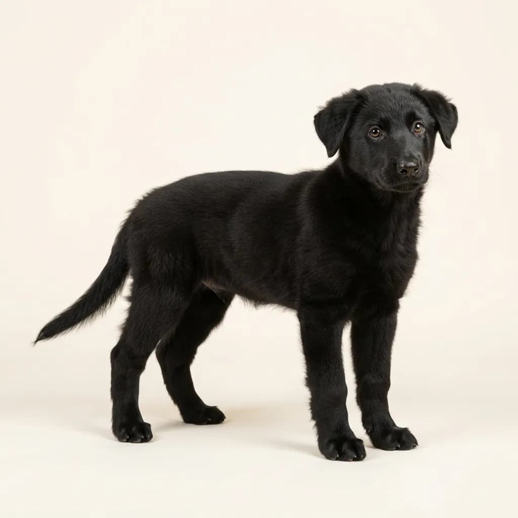 Perro de Pastor Mallorquín (Mallorca-Schäferhund) in Schwarz — Fellfarbe und Aussehen