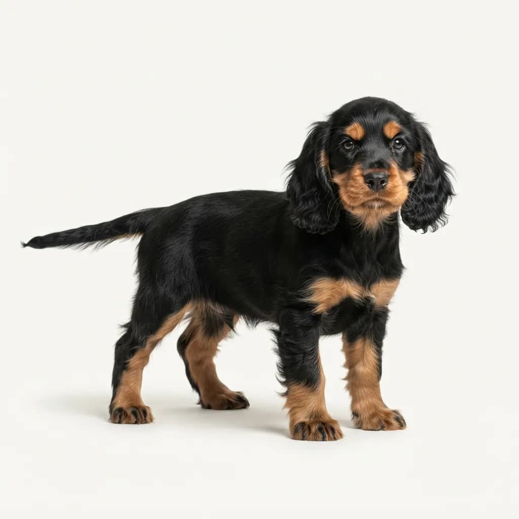 English Cocker Spaniel in Schwarz mit Loh — Fellfarbe und Aussehen