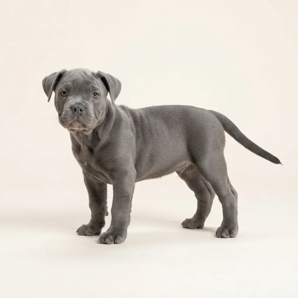 Continental Bulldog (Nationale Rasse) in Blau — Fellfarbe und Aussehen