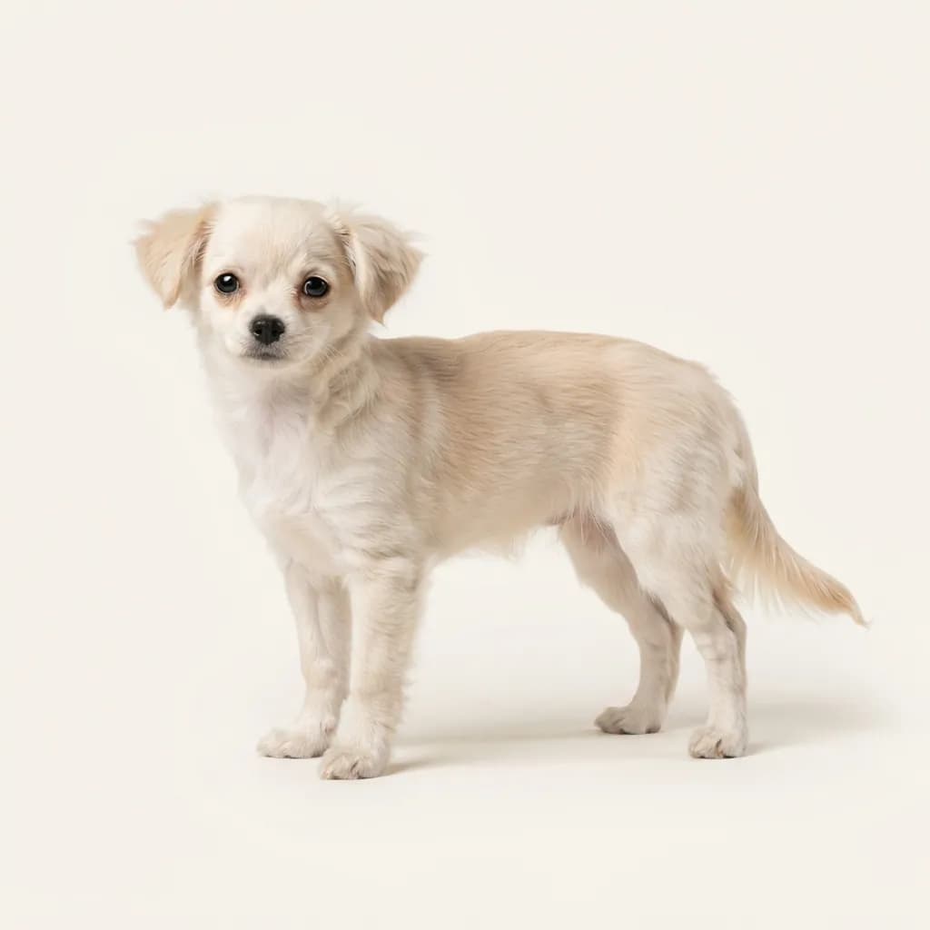 Russkiy Toy (Langhaar) in Creme — Fellfarbe und Aussehen