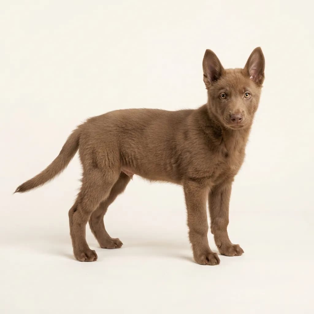 Saarloos Wolfhond in Braun — Fellfarbe und Aussehen