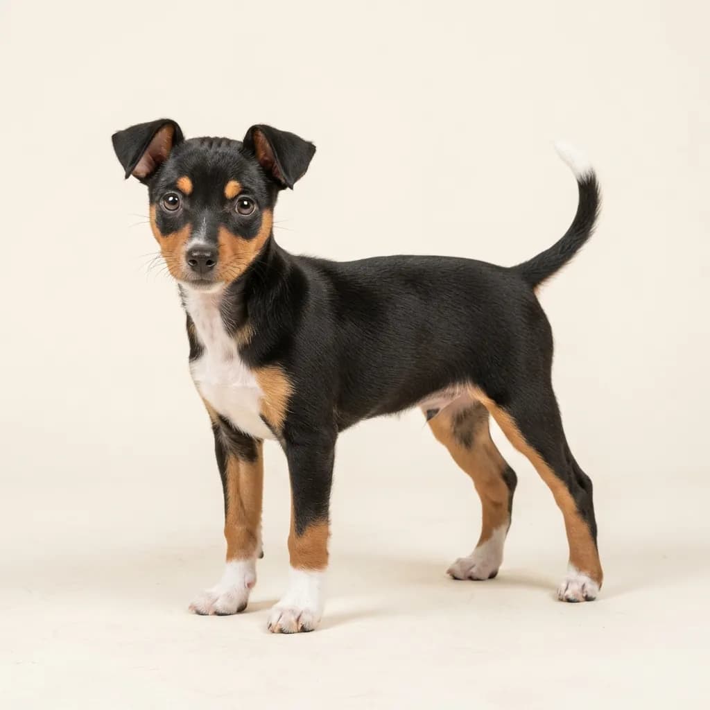American Toy Terrier in Dreifarbig (Tricolor) — Fellfarbe und Aussehen