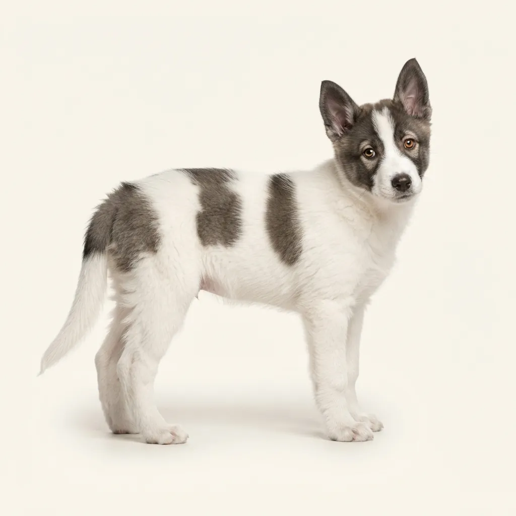 Piebald West Siberian Laika — coat colour and appearance