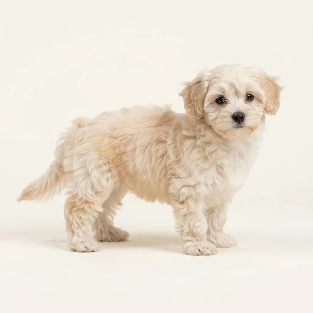 Bolonka Zwetna (Nationale Rasse) in Creme — Fellfarbe und Aussehen
