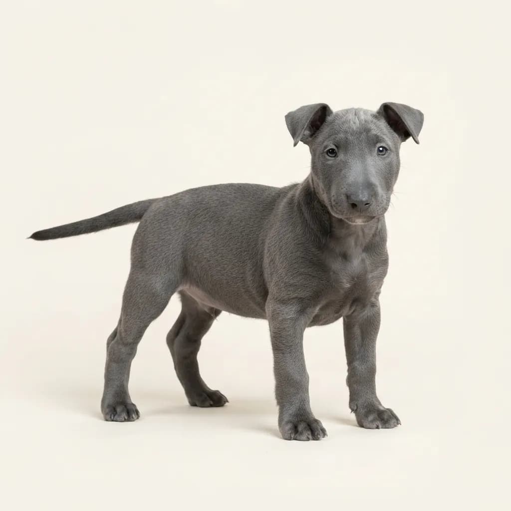 Bull Terrier in Blau — Fellfarbe und Aussehen