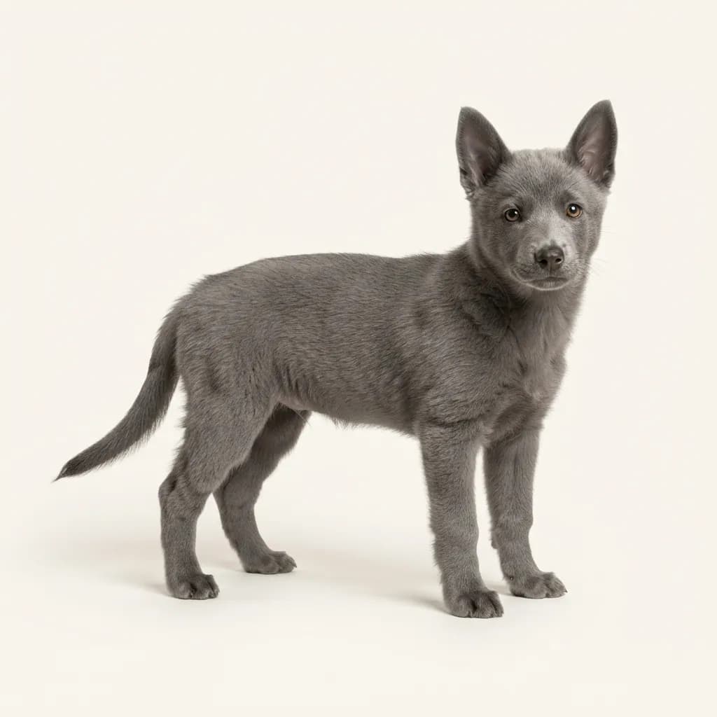 Norwegischer Lundehund in Grau — Fellfarbe und Aussehen