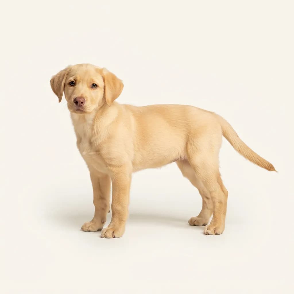 Aussiedor (Australian Shepherd x Labrador) in Gelb — Fellfarbe und Aussehen