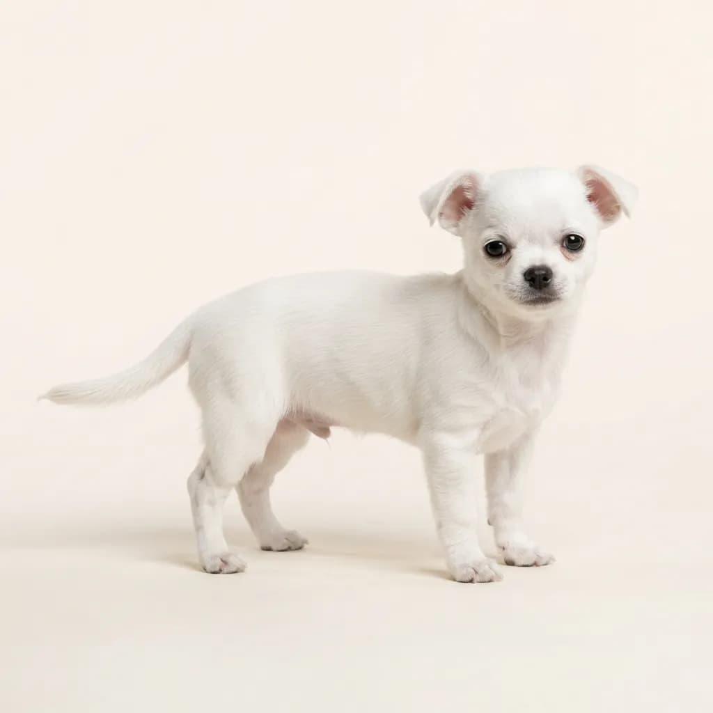 Chihuahua in Weiß — Fellfarbe und Aussehen