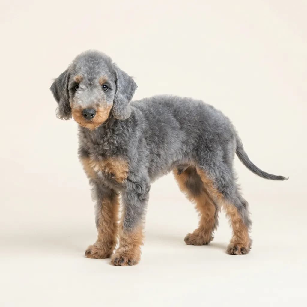 Bedlington Terrier in Blau mit Loh — Fellfarbe und Aussehen