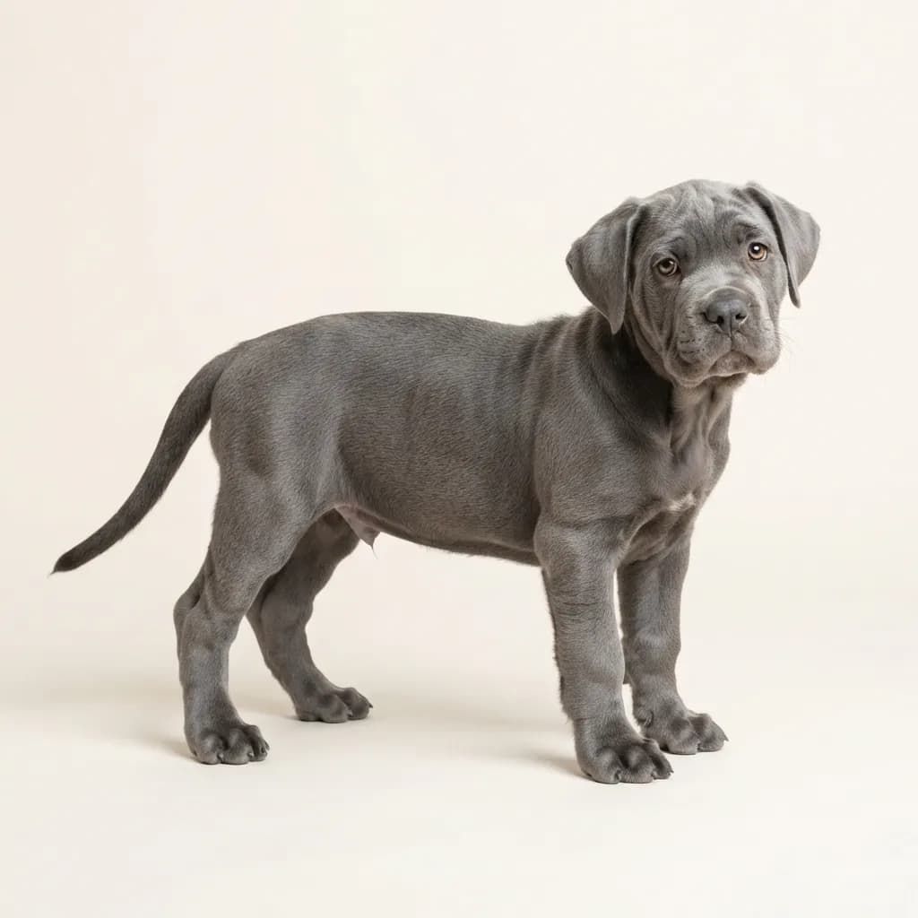 Mastino Napoletano in Blau — Fellfarbe und Aussehen