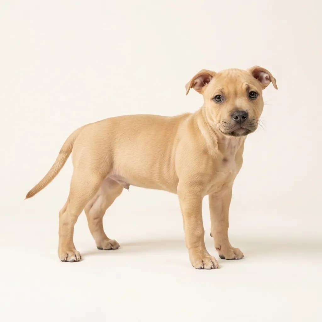 Staffordshire Bull Terrier in Falbfarben — Fellfarbe und Aussehen