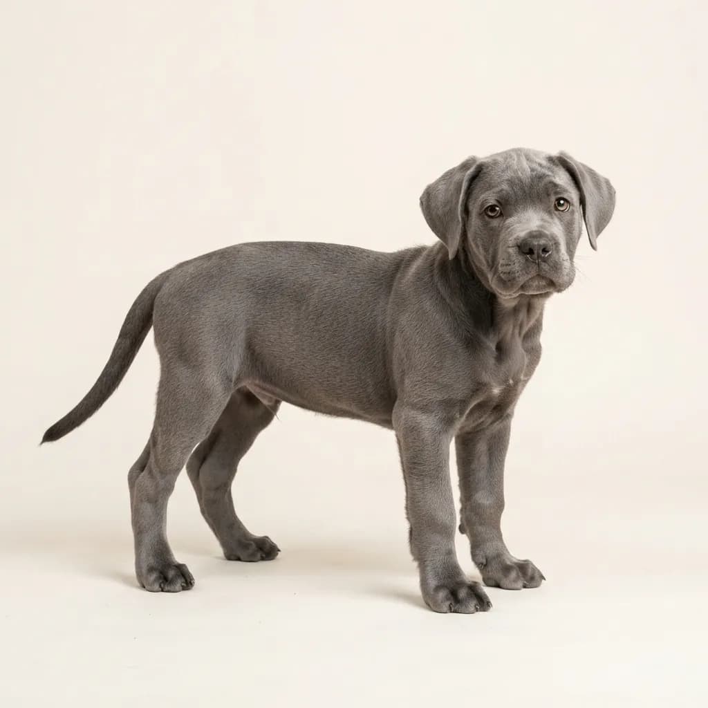 Cane Corso Italiano in Grau — Fellfarbe und Aussehen